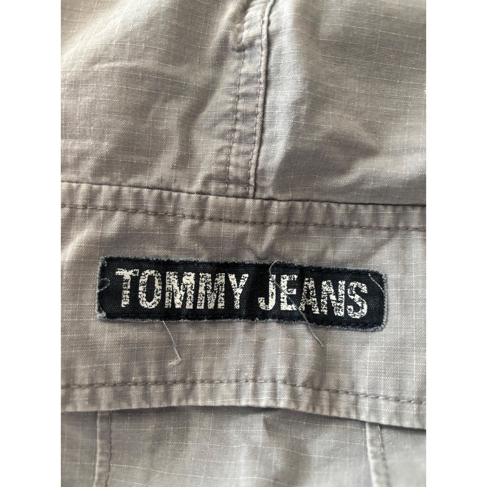 Tommy Jeans Mens Cargo Shorts Size 36 Grey Ripstop Cotton Utility Casual Hiking - Picture 4 of 7